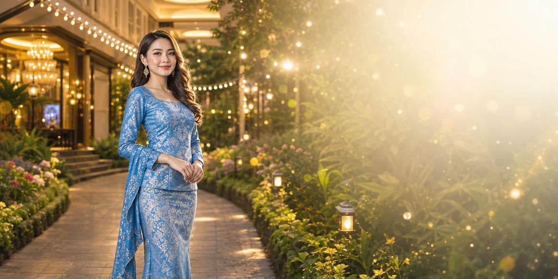 Wanita berpakaian baju kurung mendaftar platform dalam talian Malaysia