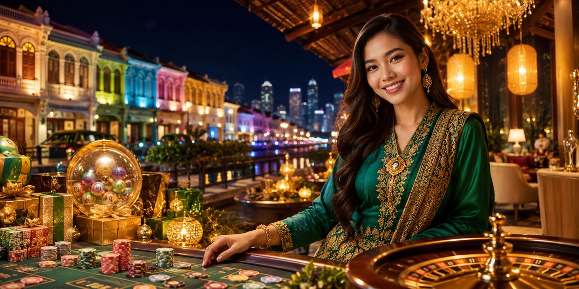 Suasana promosi Hari Raya dan pertaruhan dalam talian di Pulau Pinang