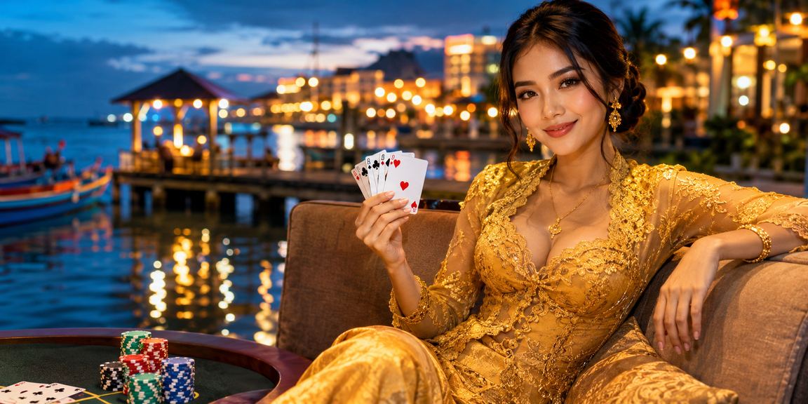 Pemain perempuan berbaju kebaya bermain Teen Patti di Terengganu Malaysia